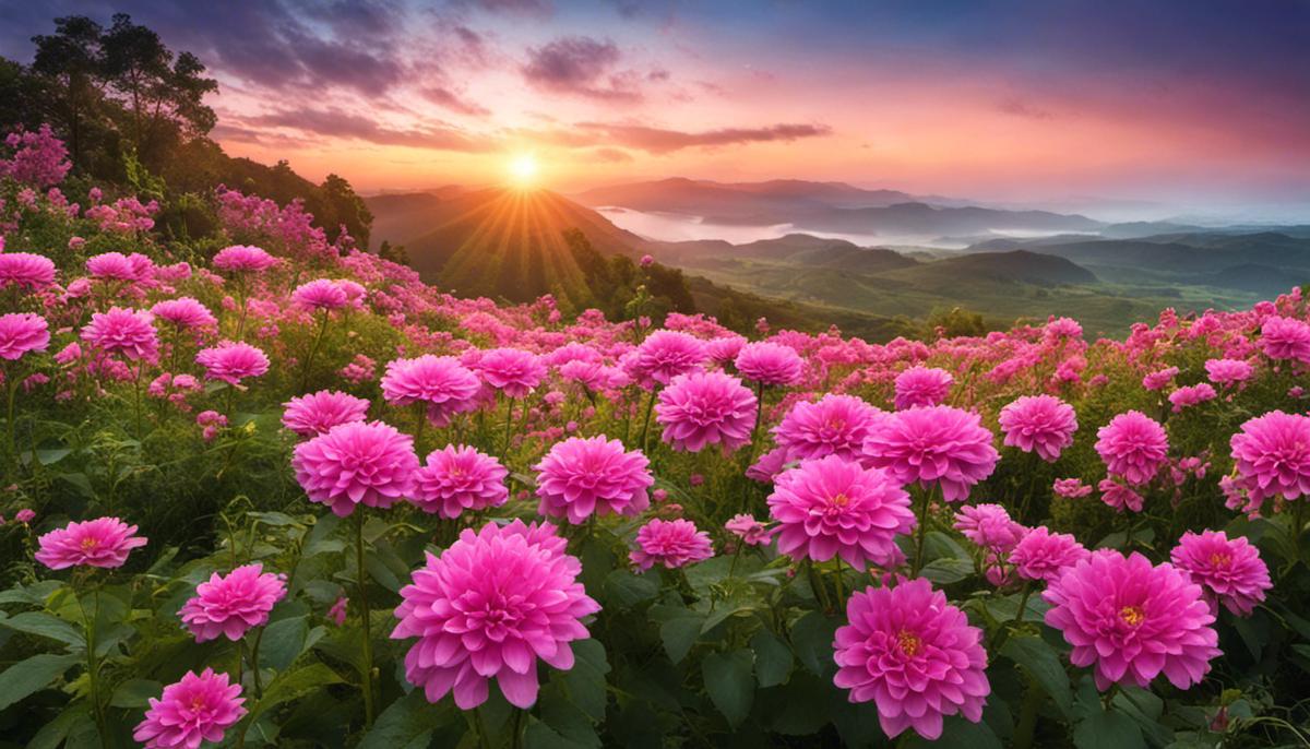 Image of Pink Flowers in a Dream