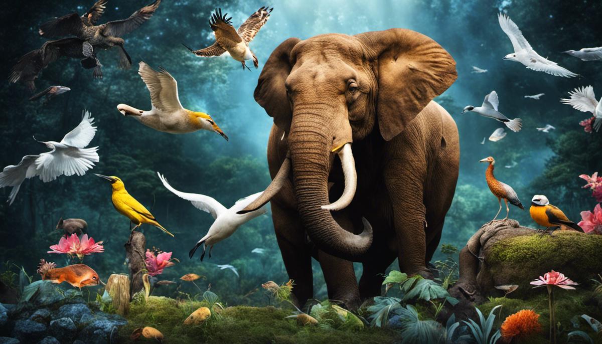 Image depicting various animal symbols in dreams