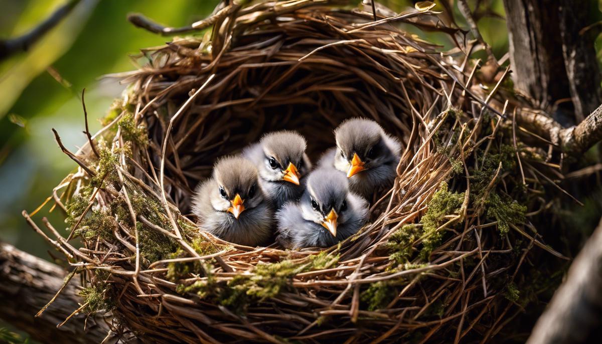 An image of baby birds in a nest.