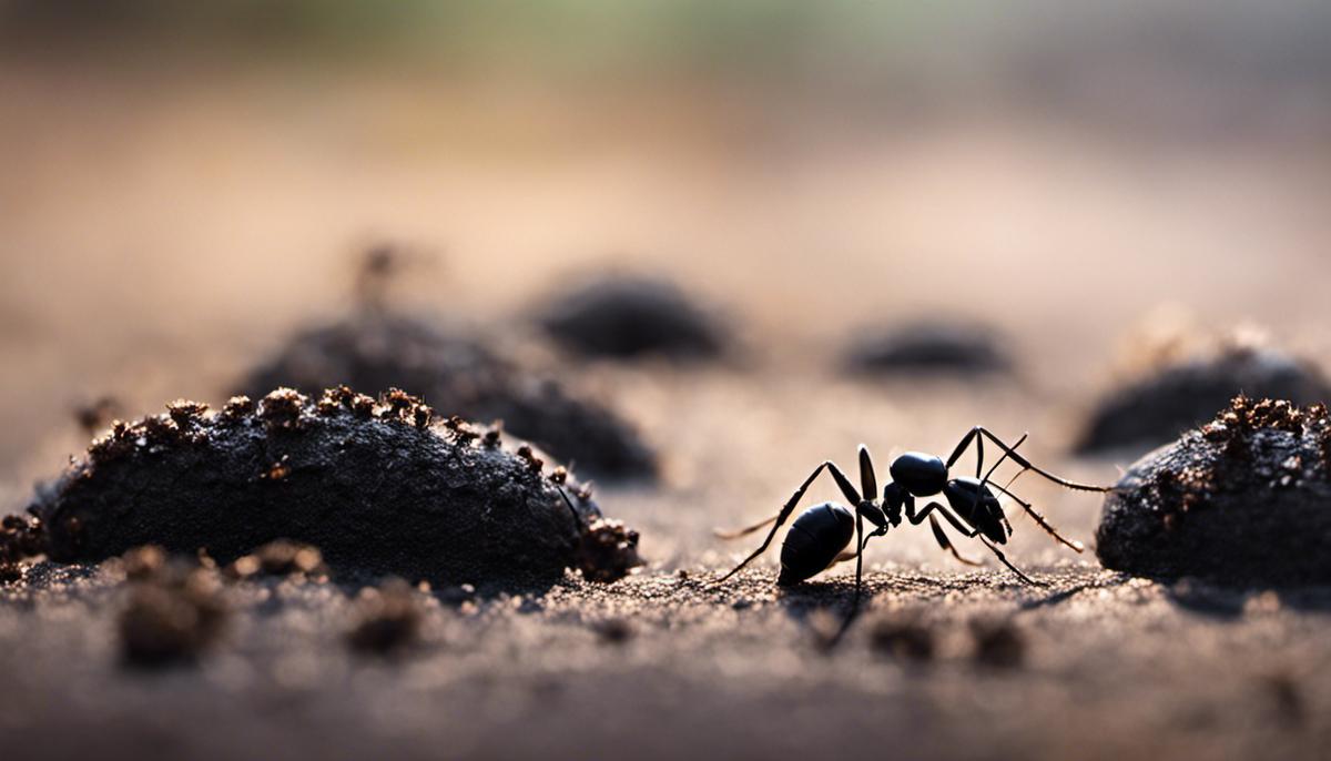 An image of black ants, symbolizing resilience and unity in dreams and society