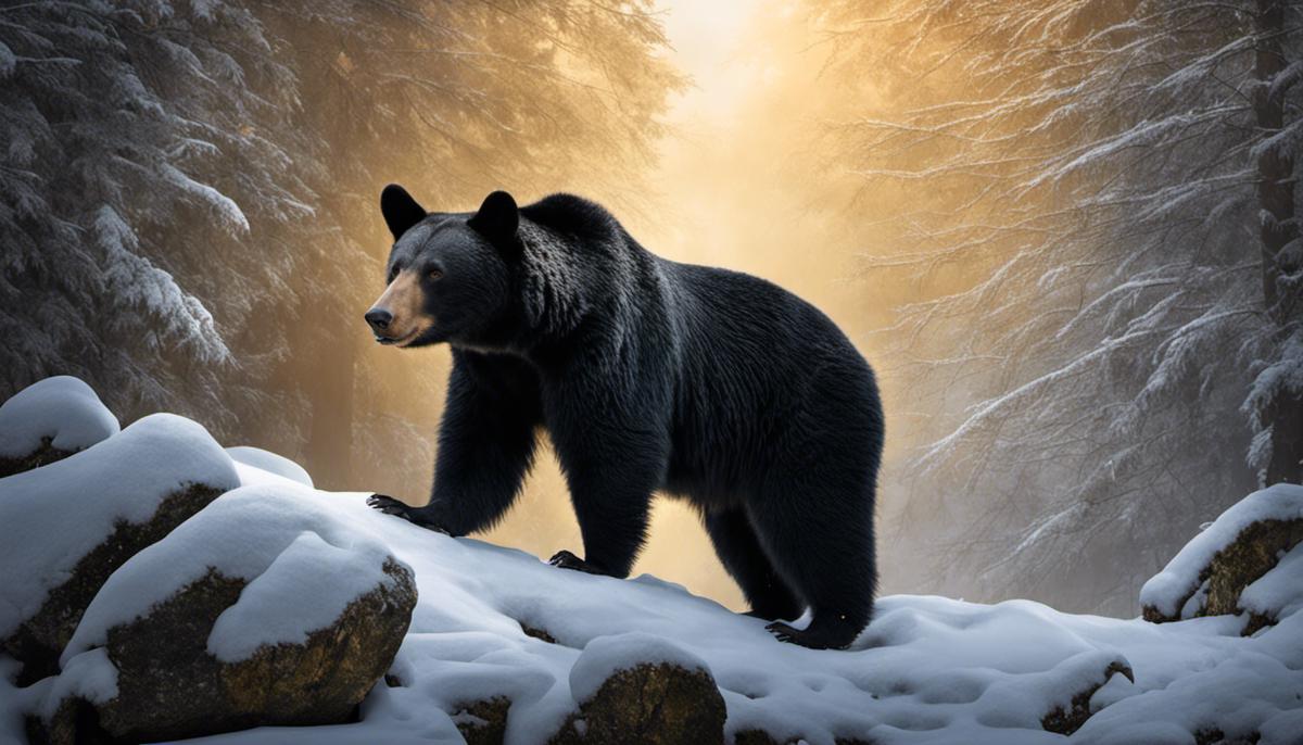 An image of a black bear in a dream, representing the symbolism discussed in the text.