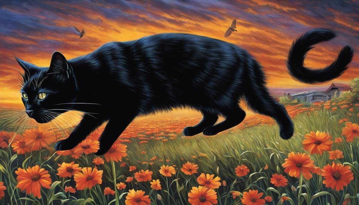 Image of black cats representing the mysterious and unknown aspects of dreams, symbolizing agility, problem-solving, and a warning about deception or false beliefs.