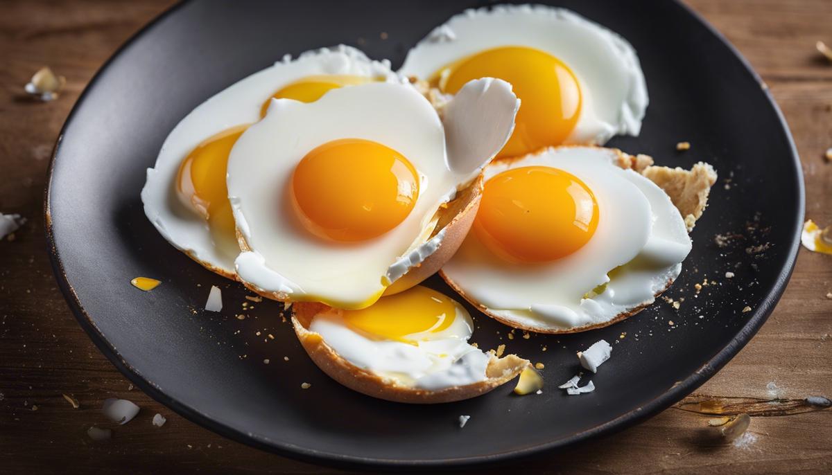 Image of broken eggs on a plate