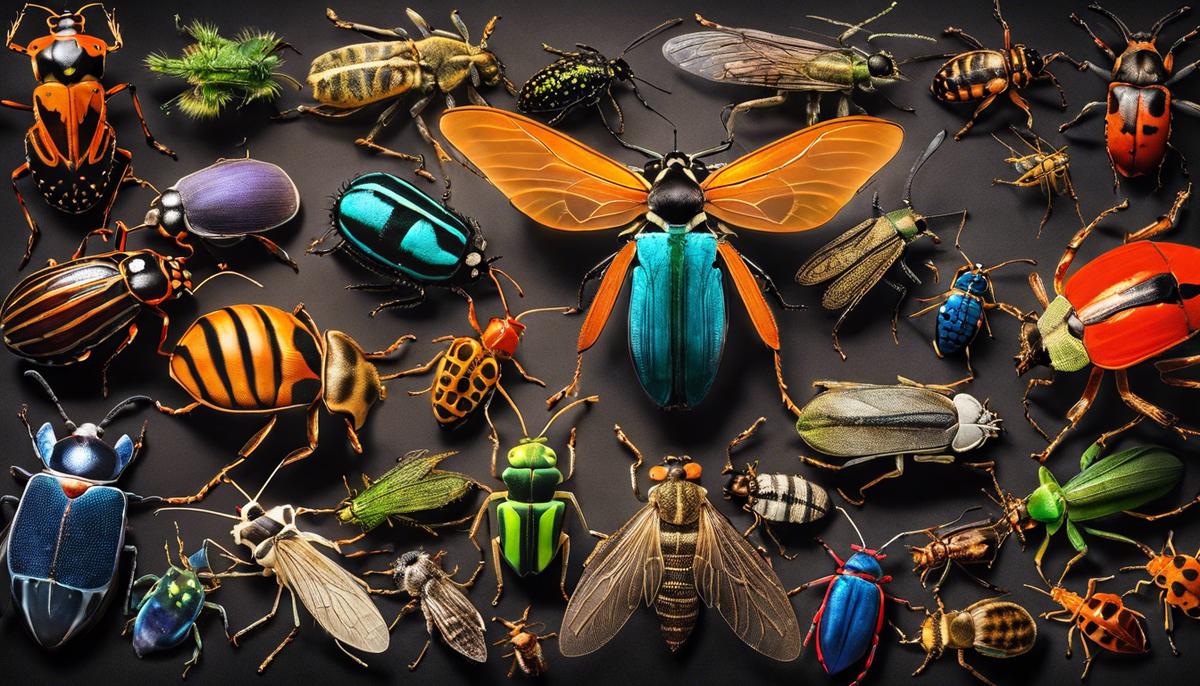 An image of various bugs, representing the concept of bug infestations in dreams and their implications for mental health.