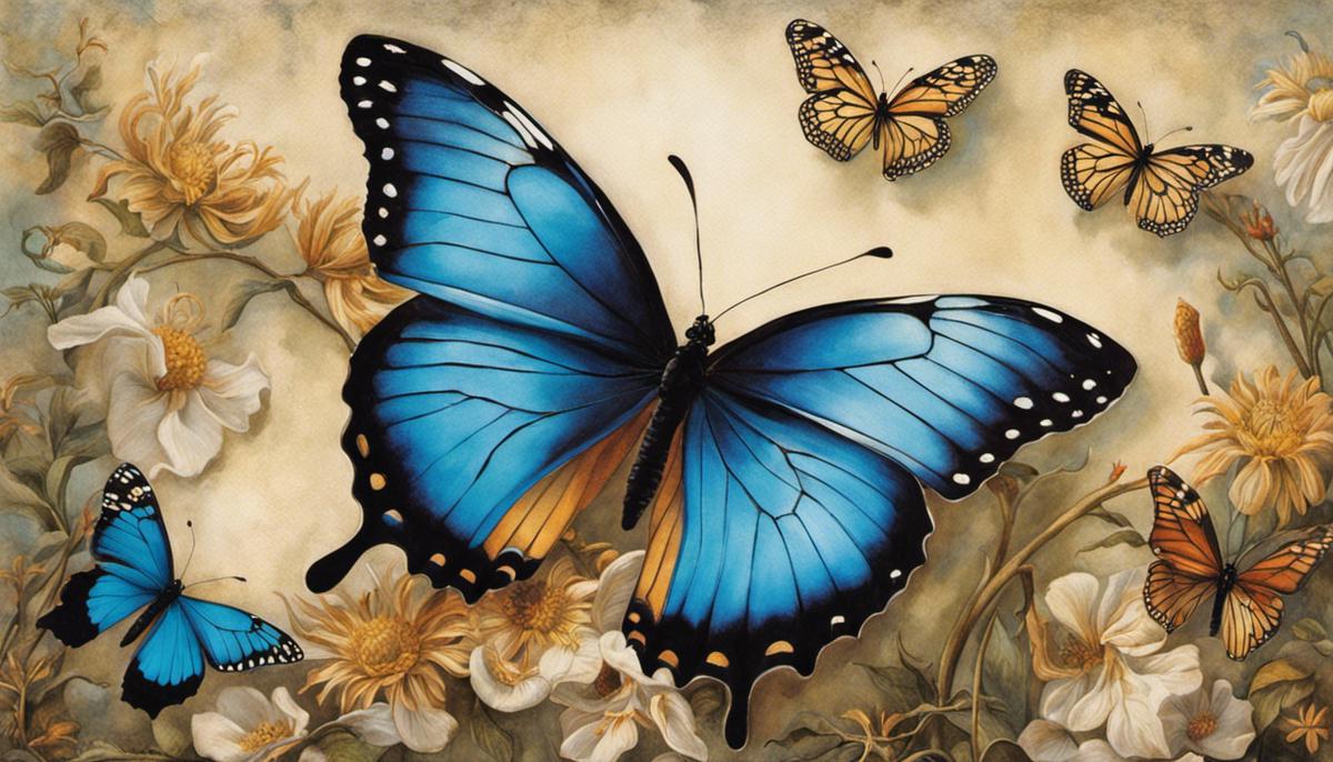 A delicate image capturing the beauty of butterflies, representing transformation, resurrection, and hope in biblical symbolism