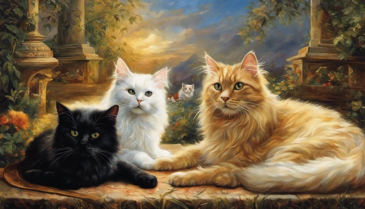 Image of cats in Christian dreams, representing their complex meaning in the human-divine dialogue