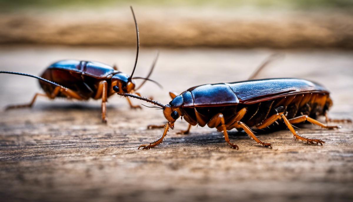 An image showing cockroaches crawling in different directions, symbolizing their widespread presence and diverse cultural interpretations.