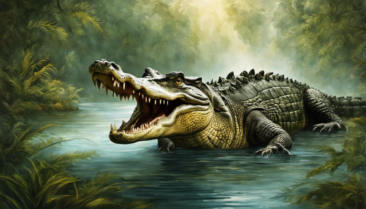 An image of a crocodile, symbolizing the power and complexity of biblical dreams.