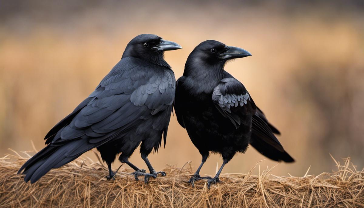 Image depicting the representation of crows in different cultural traditions, showcasing their significance and varied meanings.