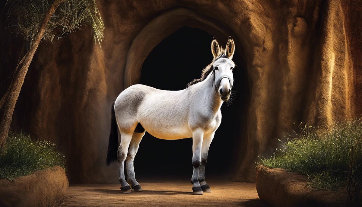 An image of a donkey in a dream, representing the rich symbolism and interpretive possibilities that exist in biblical dream interpretations