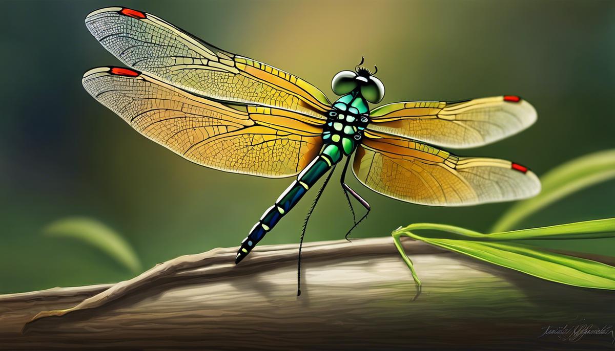 Illustration of a dragonfly representing personal transformation