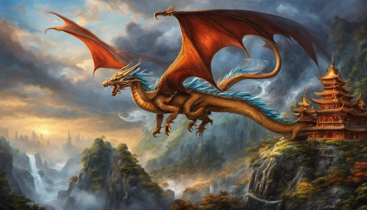 An image depicting dragons in dreams, symbolizing both destruction and transformation.