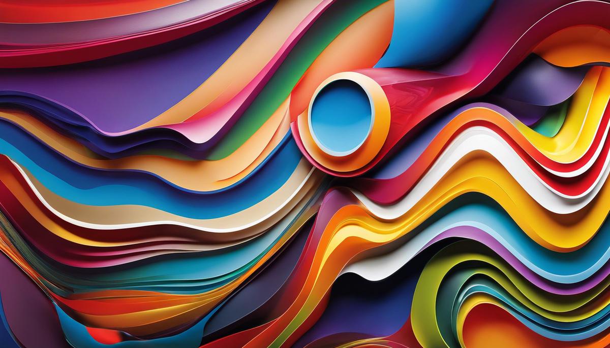 An image showing colorful abstract shapes representing various emotions.