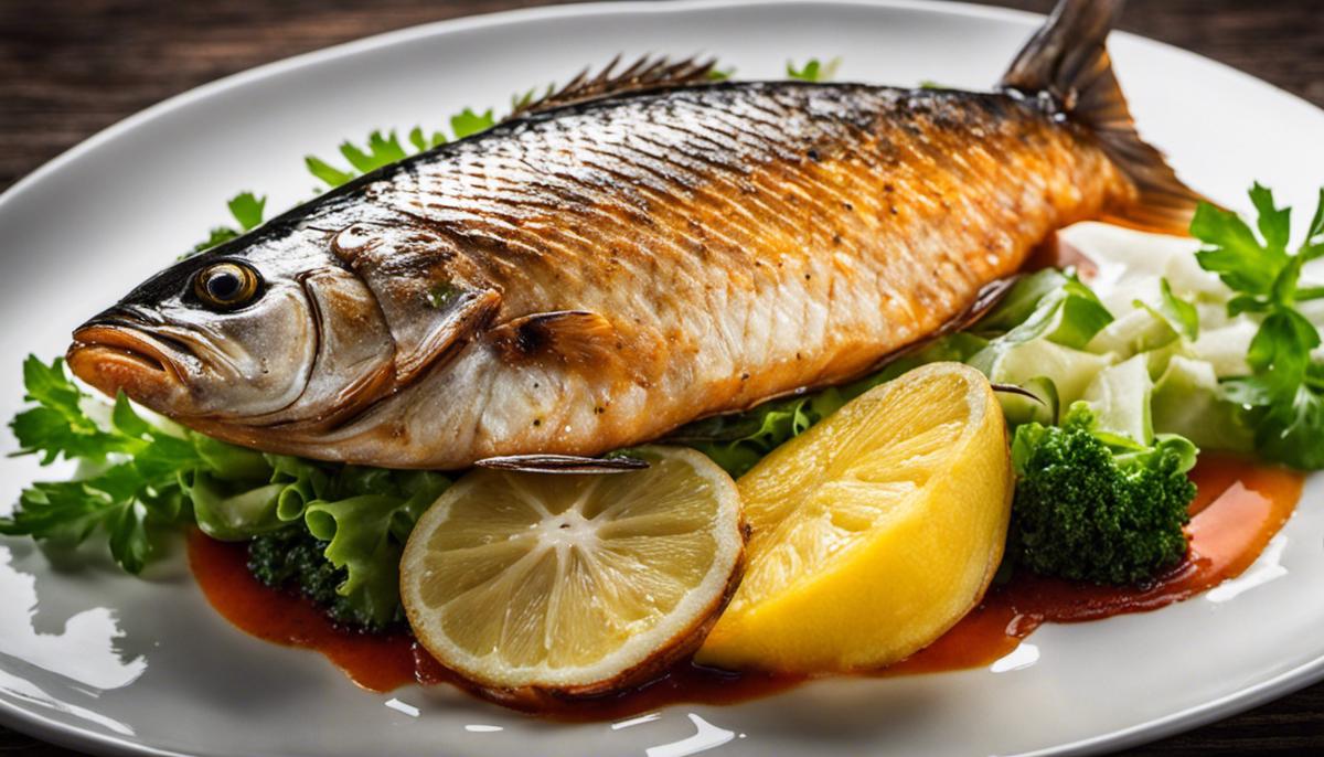 Image of cooked fish on a plate