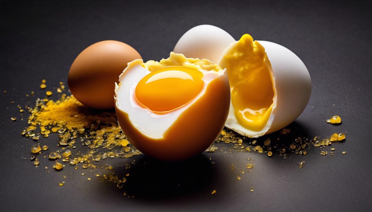 Image of an egg yolk symbolizing the potential and spiritual significance mentioned in the text.