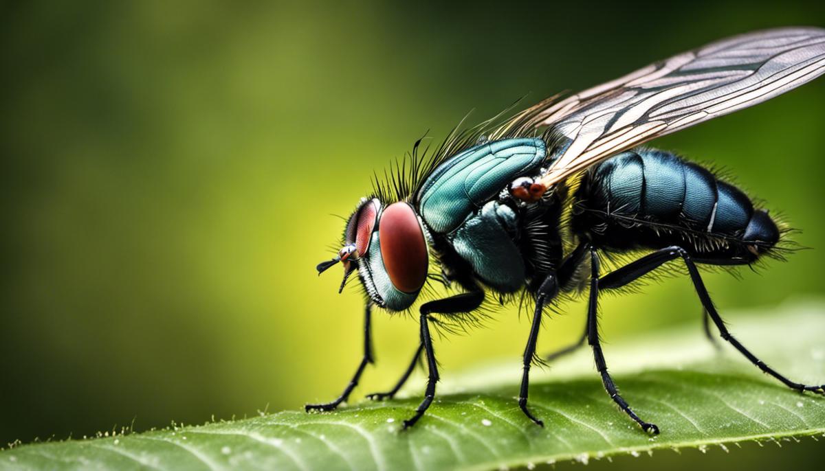 Image depicting a fly with wings spread, representing the symbolism of flies in dreams