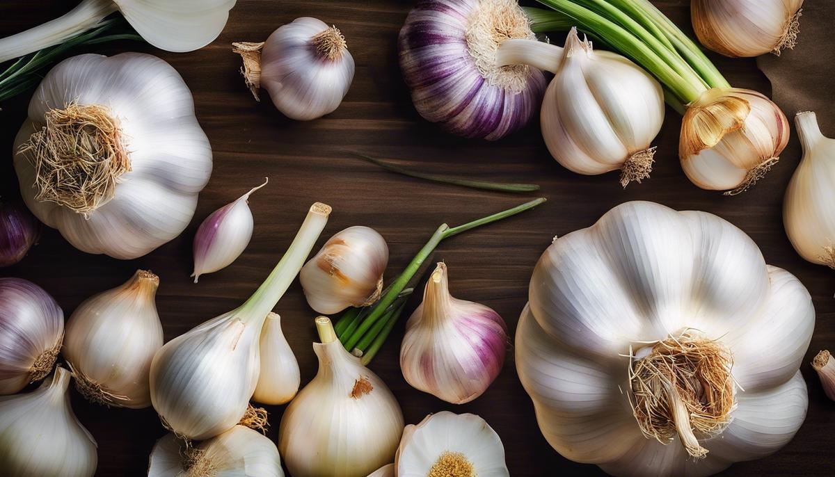 An image of a garlic bulb with multiple layers, symbolizing the rich cultural implications and diverse symbolism associated with garlic.