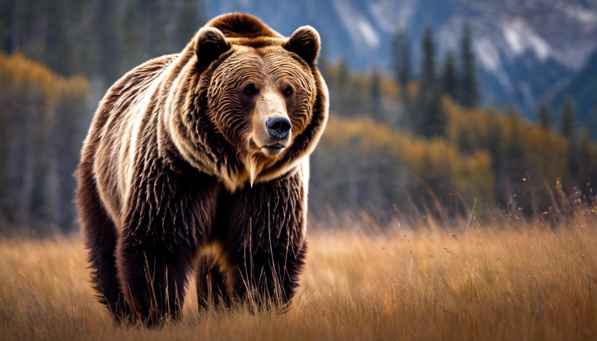 Image of a grizzly bear in a dream, representing the complexity of human consciousness and psychological discovery.