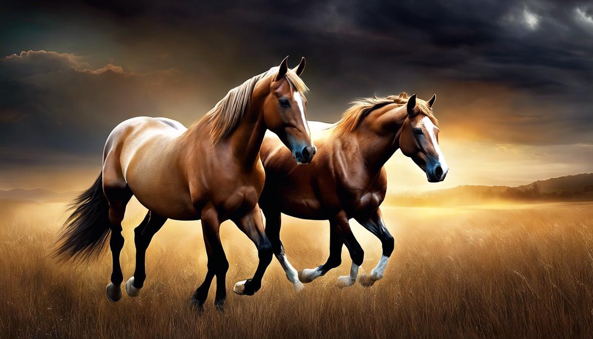 Image depicting horses in dreams, symbolizing strength, freedom, and self-discovery.