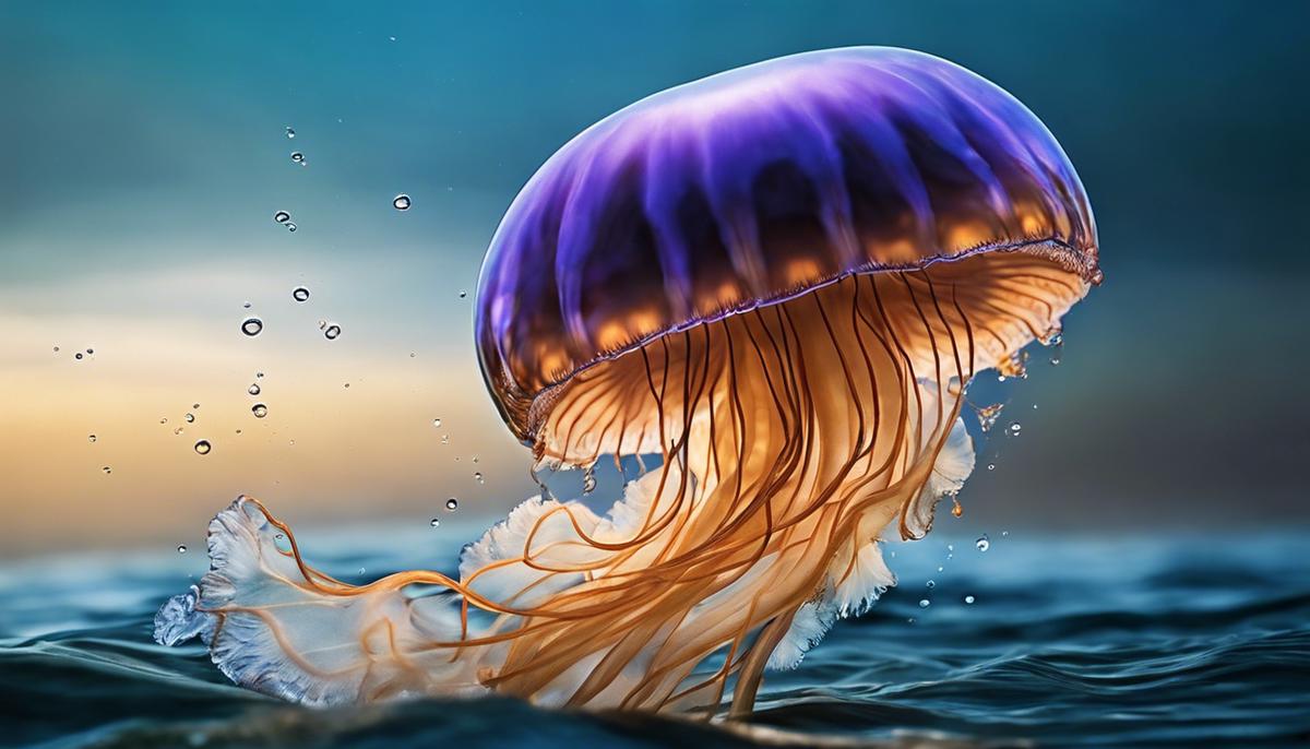 An image of jellyfish gracefully moving through the water