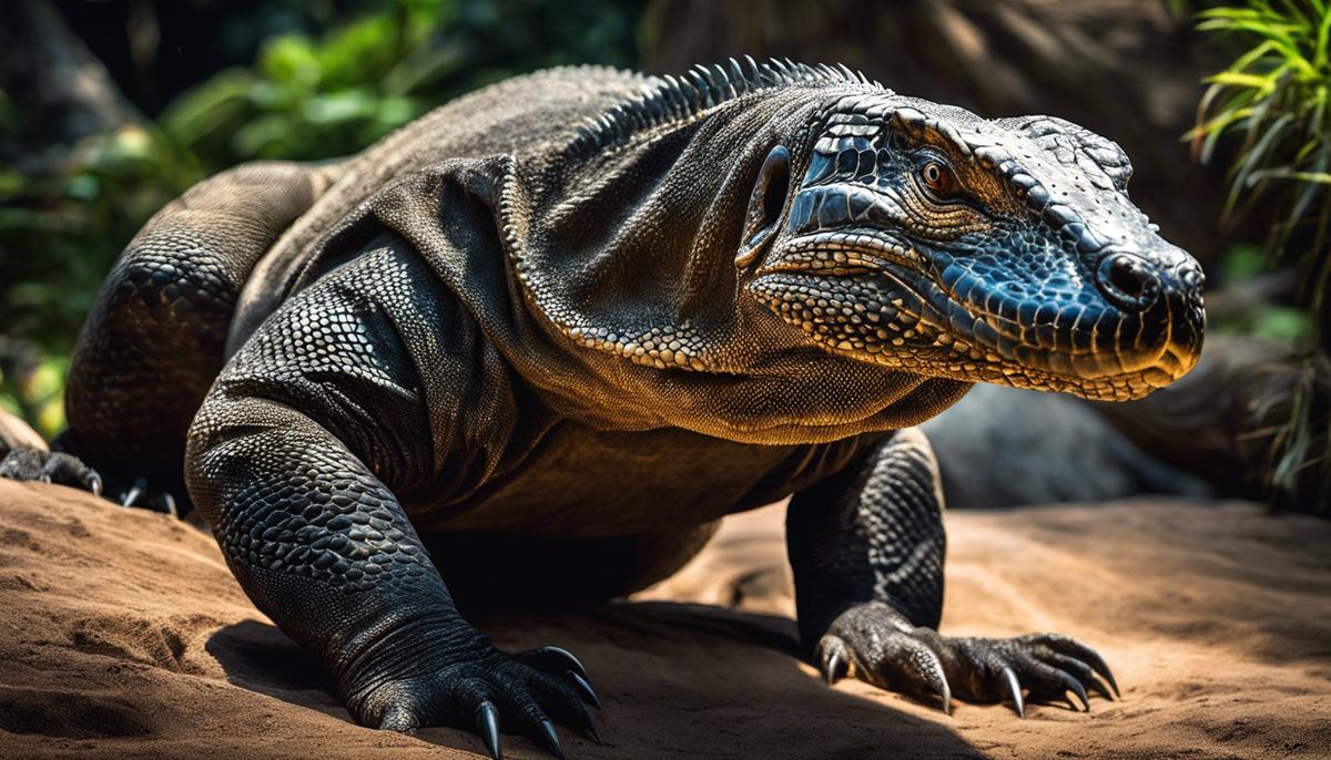Image of a Komodo dragon representing strength and primal instincts in dreams