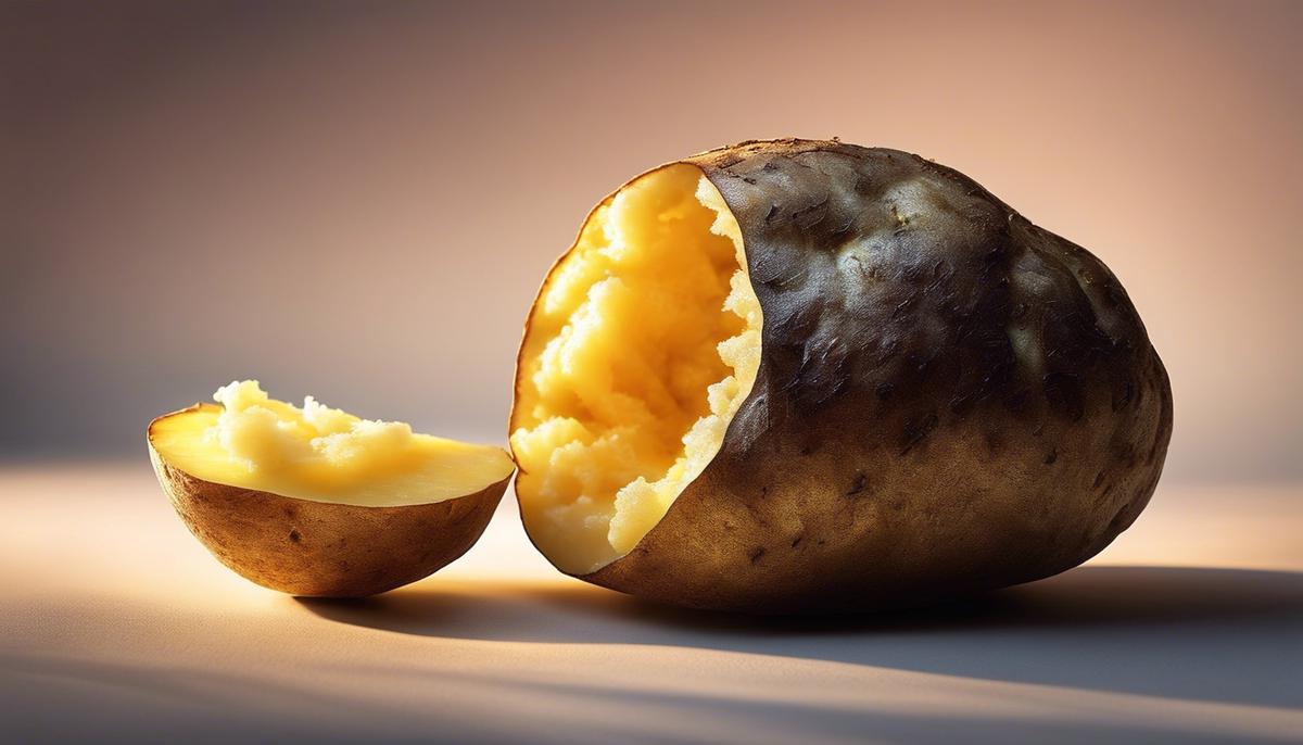 An image of a potato, representing the interpretation of dreams related to potatoes.