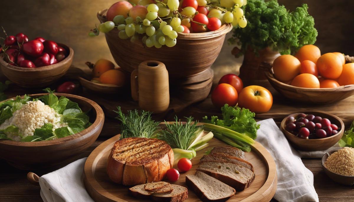 An image illustrating the prophetic nature of food in biblical narratives, highlighting its symbolic importance and divine connection.