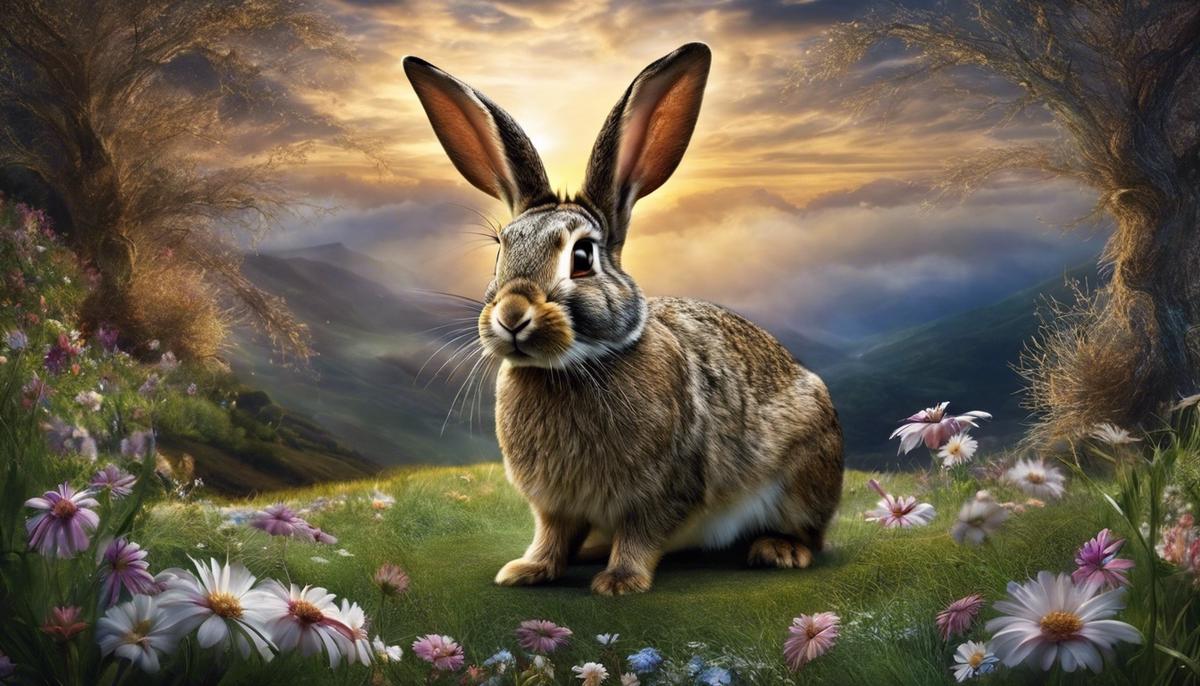 Image of a rabbit in a dream, representing the complex symbol within Christian tradition.