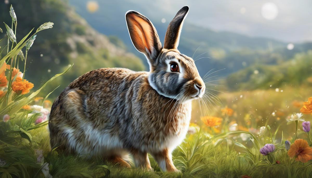 Illustration of a rabbit symbolizing vitality, symbolism, and personal growth