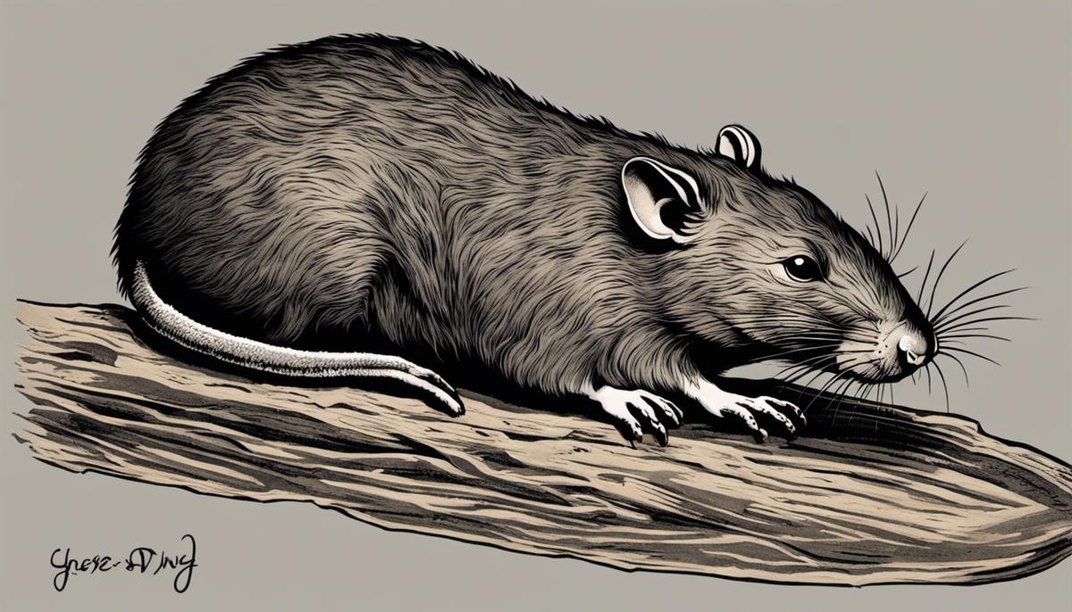 Image description: A depiction of a rat as a biblical symbol, representing themes of uncleanliness, proliferation of sins, survival via deceit, and false religiosity.