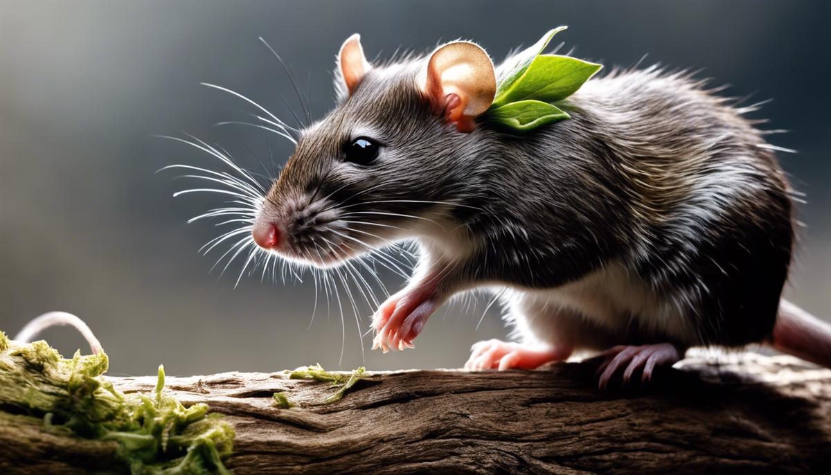 Image of a rat representing the symbolism described in the text, showcasing adaptability, survival, introspection, societal fears, and personal growth.