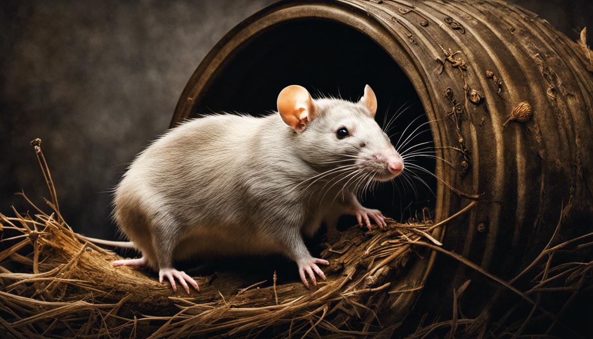An image representing the symbolism of rats, showcasing their adaptability, survival instincts, and changing interpretations throughout history.