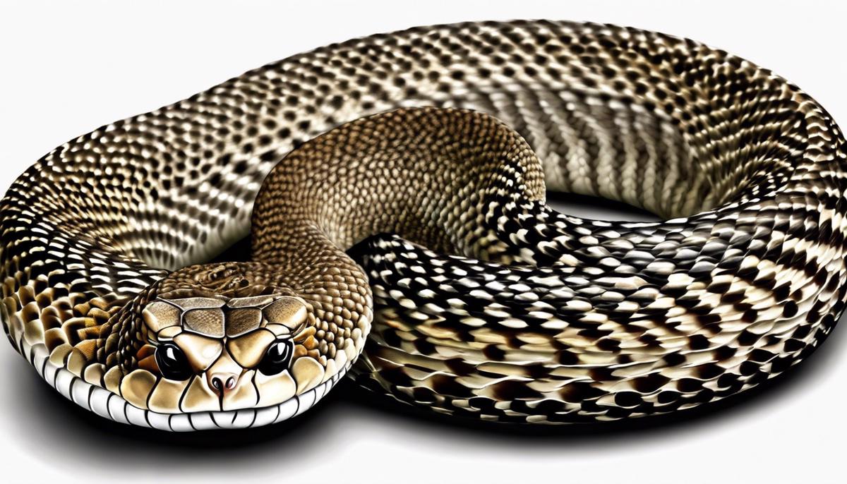 Illustration of a rattlesnake ready to strike