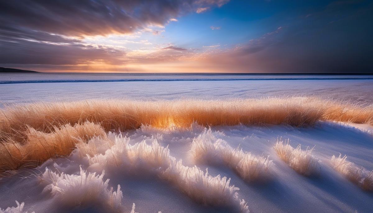 Image of salt grains forming a dreamscape