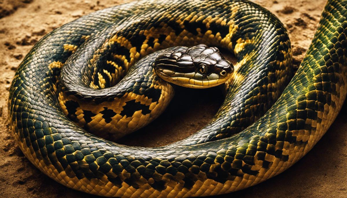 Image of a snake in a dream representing the complex symbolism and interpretation in biblical texts.