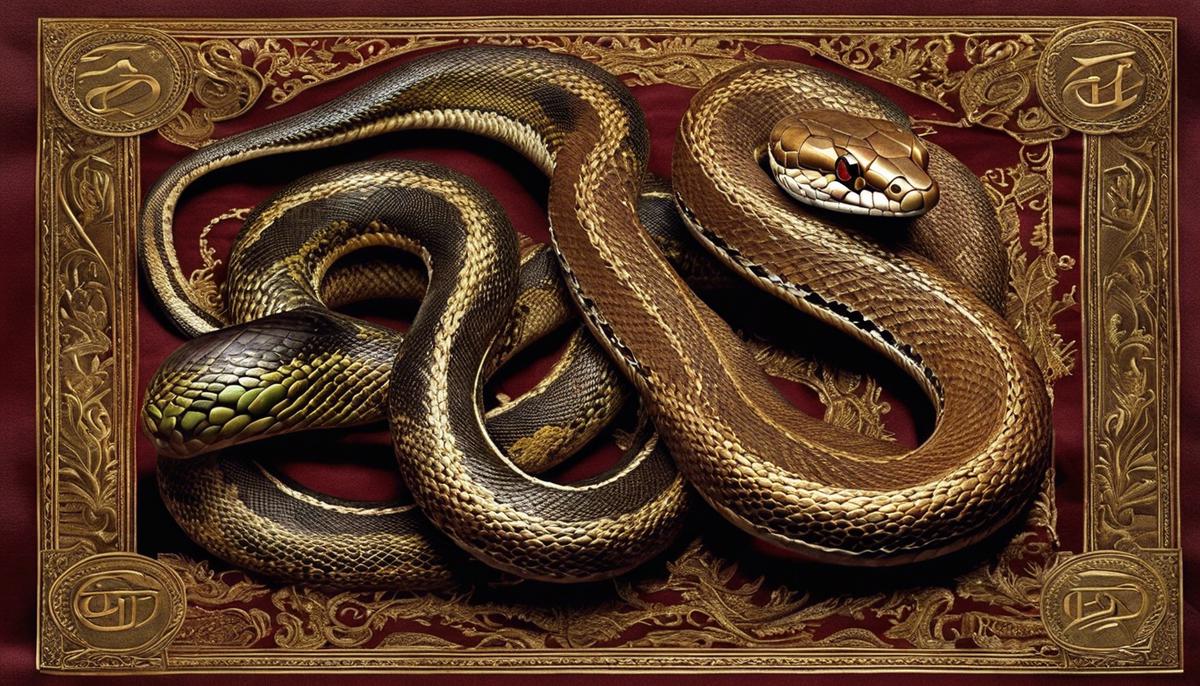 Image description: Snake symbolism in the Holy Bible, depicting the interconnected tapestry of meaning and the diverse applications throughout biblical texts.