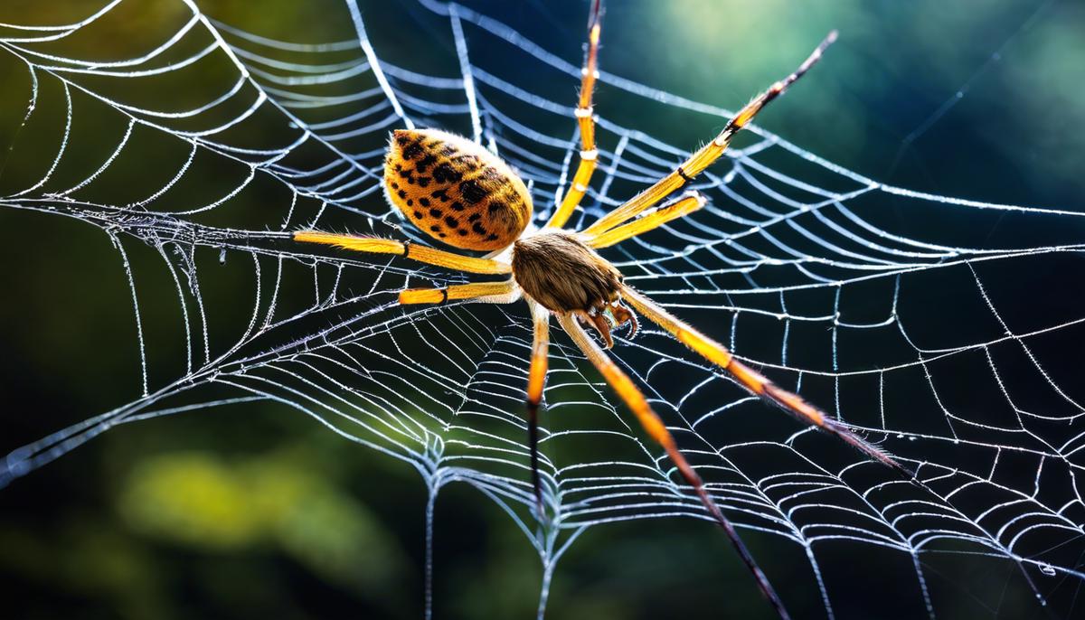An image of a spider and its web, representing the intricate connections and symbolism in dreams.