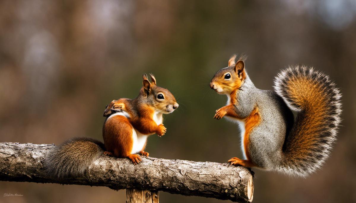 Image depicting a squirrel symbolizing balance, diligence, and adaptation in life.