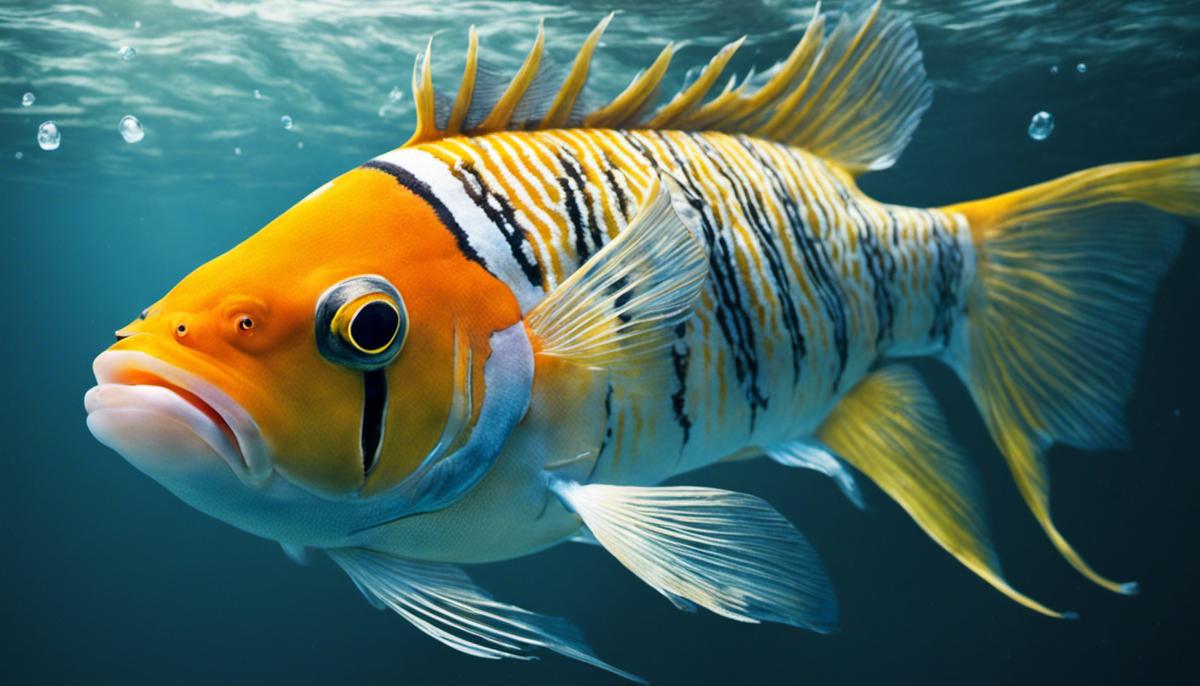 A close-up image of a fish in water, representing the symbolism and depth associated with fish in the Bible.