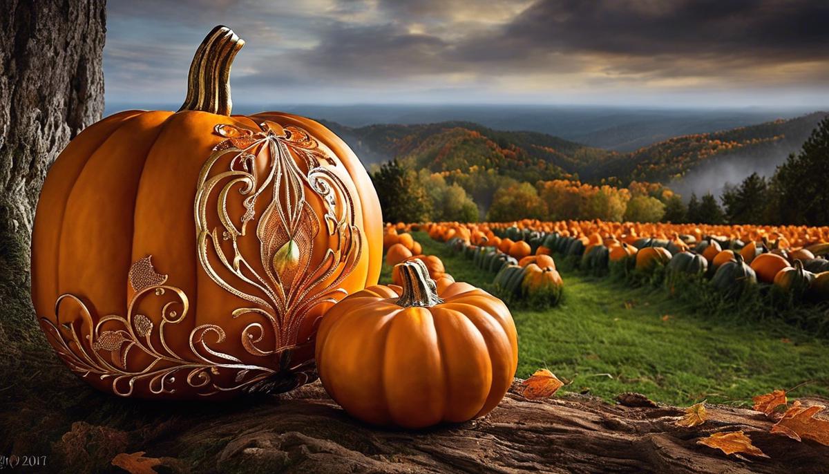 A pumpkin symbolizing abundance and transformation in dreams