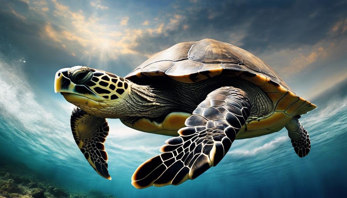 An image depicting a turtle in biblical times, symbolizing endurance and resilience in the face of adversity.
