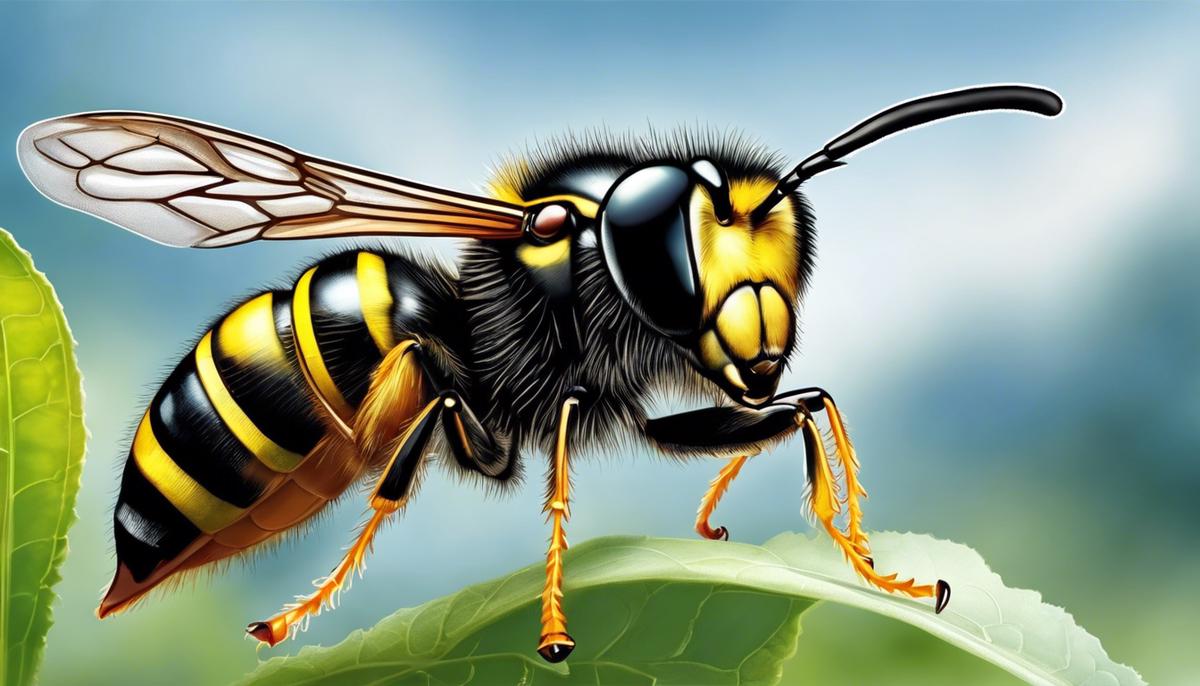 Illustration of a wasp flying, symbolizing the exploration of dream interpretation