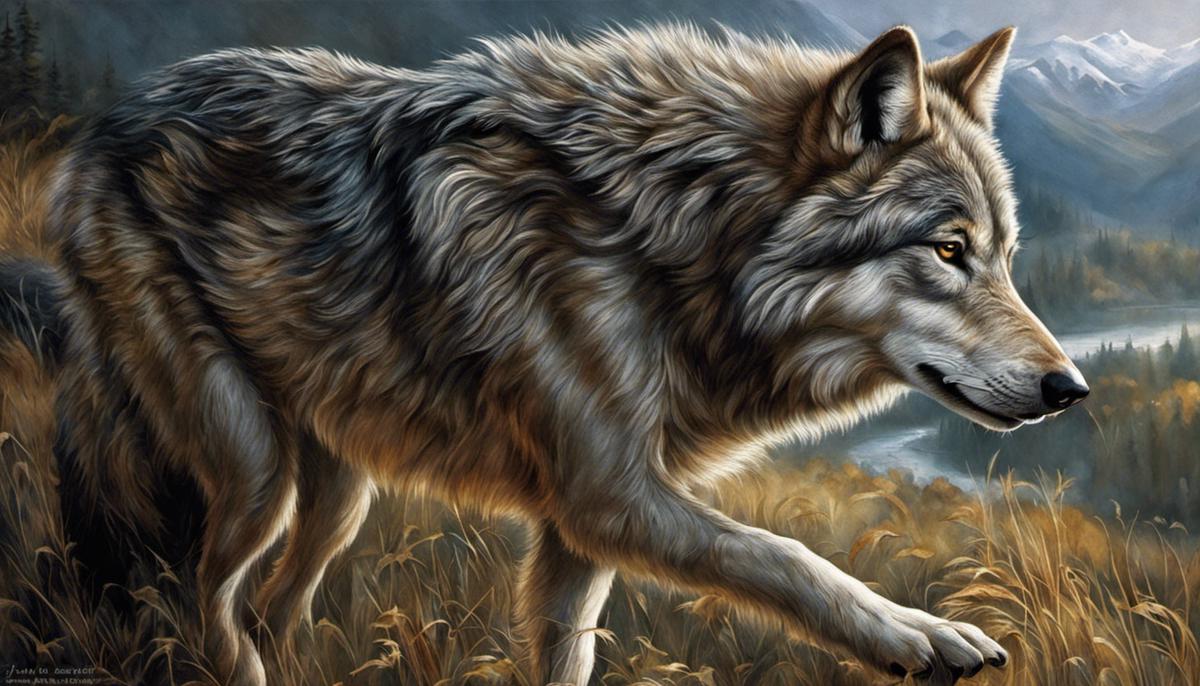 An image of a wolf symbolizing the complexities of human behavior and the layered symbolism within biblical texts.